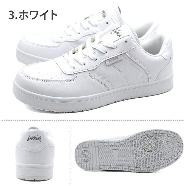 LARKINS（ラーキンス） スニーカー メンズ 防水 滑りにくい 白 黒