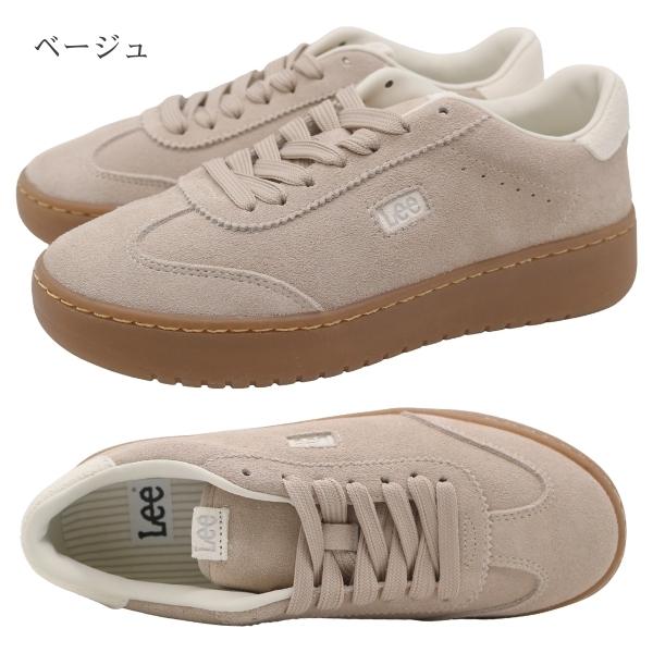 Lee（リー） スニーカー レディース 靴 ピンク ベージュ くすみピンク