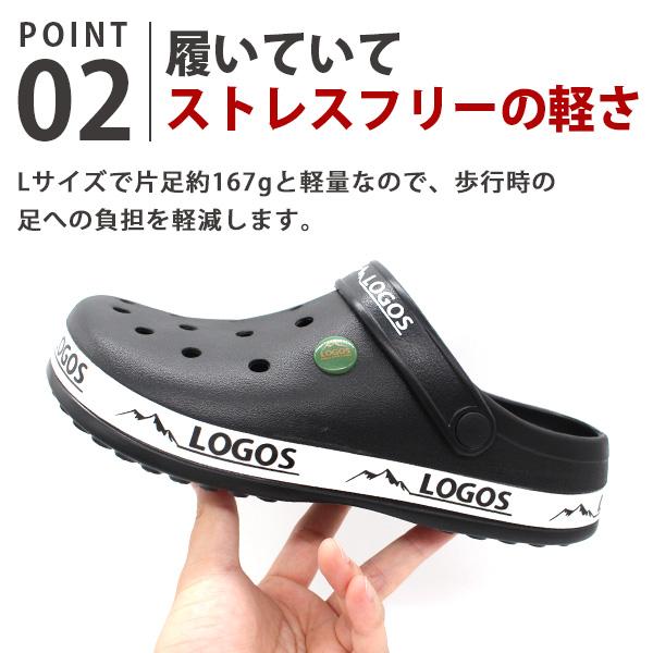 LOGOS（ロゴス） サンダル メンズ レディース 靴 黒 ブラック カーキ