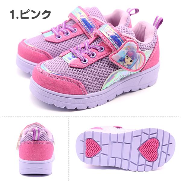 スニーカー キッズ ジュニア 子供 女の子 靴 ピンク 軽量 軽い 履き 
