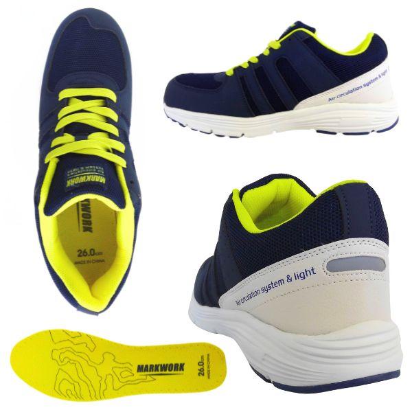 スニーカー メンズ 靴 安全靴 黒 ブラック 紺 ネイビー 白 樹脂先芯