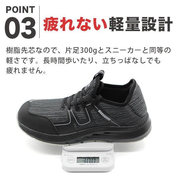 スニーカー メンズ 靴 安全靴 樹脂先芯 樹脂芯 安全 セーフティ 衝撃吸収 幅広 3E 軽量 軽い かかとが踏める 2way 滑りにくい マークワーク MARKWORK MK-5130｜kutsu-nishimura｜07