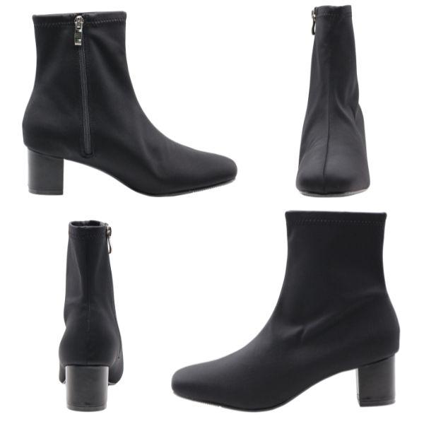 ブーツ レディース 靴 黒 ブラック おしゃれ 撥水 痛くない 歩きやすい 水 通勤 普段履き 秋 冬 5.5cm ヒール ミカエララスバダ Michaela La Spada 6090 | ブランド登録なし | 08