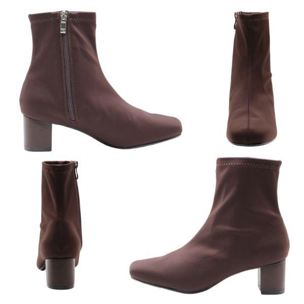 ブーツ レディース 靴 黒 ブラック おしゃれ 撥水 痛くない 歩きやすい 水 通勤 普段履き 秋 冬 5.5cm ヒール ミカエララスバダ Michaela La Spada 6090 | ブランド登録なし | 10