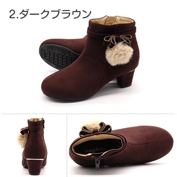 ブーツ キッズ 子供 靴 黒 茶 ブラック ブラウン ラベンダー