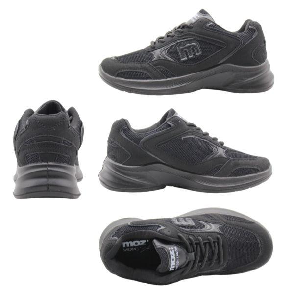 moz（モズ） スニーカー レディース 靴 黒 ブラック グレー 厚底