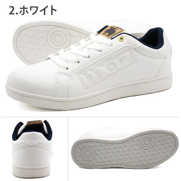 moz（モズ） スニーカー メンズ 靴 黒 ブラック 白 ホワイト 軽量 軽い