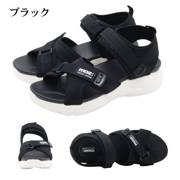 moz（モズ） サンダル レディース スポーツサンダル 靴 黒 ブラック 白