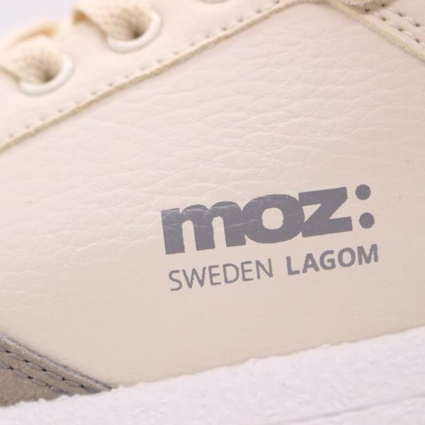 moz（モズ） スニーカー レディース 靴 白 ホワイト ブルー くすみ