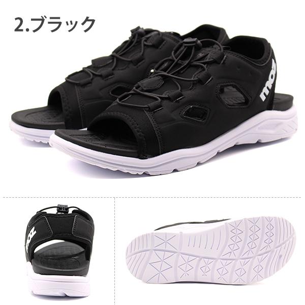 moz（モズ） サンダル メンズ 靴 コンフォートサンダル 黒 ブラック