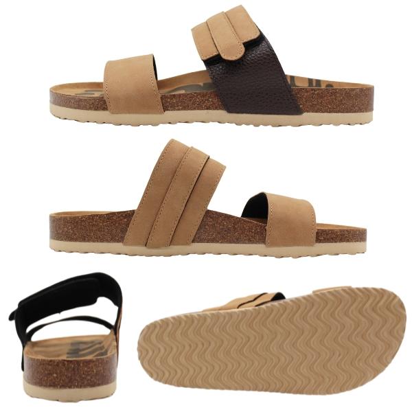 moz（モズ） サンダル メンズ 靴 黒 ブラック 茶 ブラウン