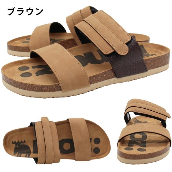 moz（モズ） サンダル メンズ 靴 黒 ブラック 茶 ブラウン