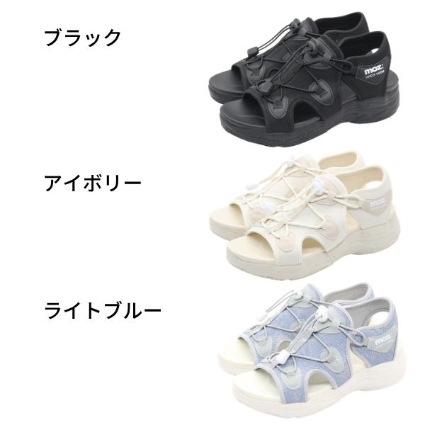 moz（モズ） サンダル レディース 靴 スポーツサンダル スポサン 黒