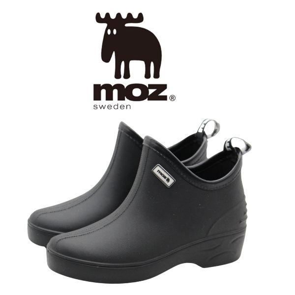 moz モズ レインブーツ レディース 靴 長靴 黒 ブラック