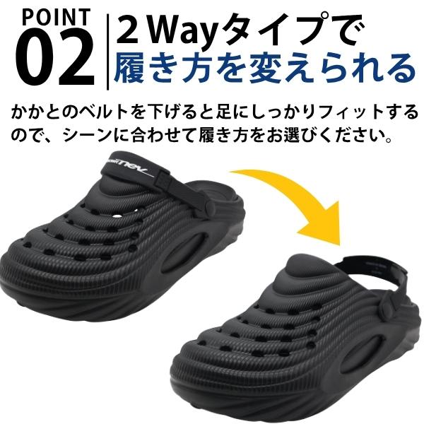 サンダル メンズ クロッグサンダル リカバリーサンダル 靴 黒 ブラック