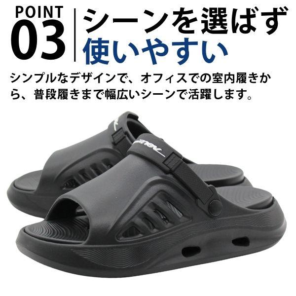 サンダル メンズ 靴 黒 ブラック ホワイト 白 リカバリーサンダル