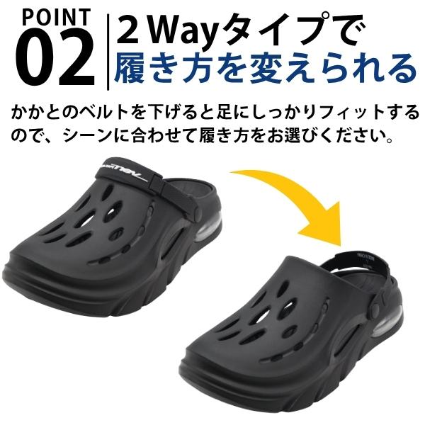 サンダル メンズ クロッグサンダル リカバリーサンダル 靴 黒 ブラック