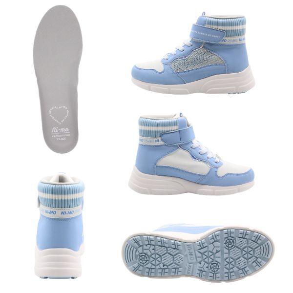 Ni-mo ブーツ キッズ 子供 靴 黒 ブラック 白 ホワイト スノーブーツ