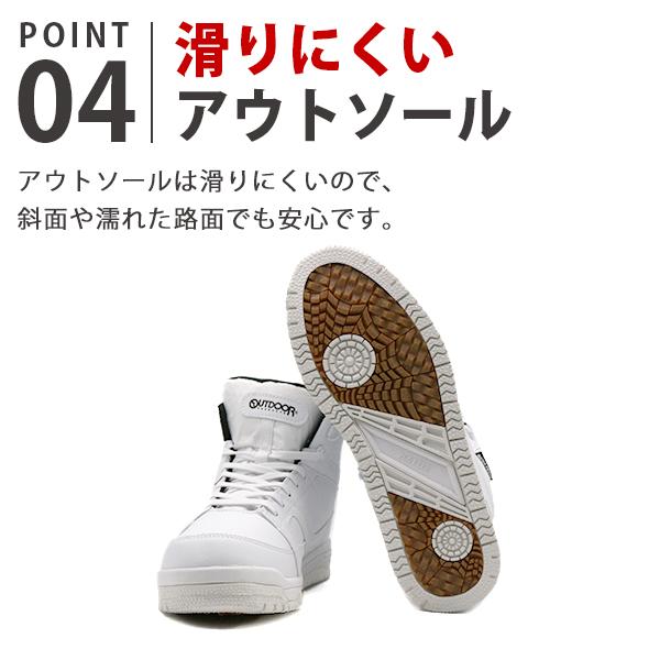 ハイカットスニーカー ホワイト/ブラック/オリーブ NEV SURF nev スニーカー メンズ ハイカット おしゃれ