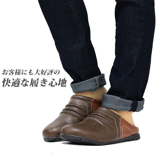 PENNY LANE サボサンダル サボ メンズ 靴 黒 茶 かかとなし 歩きやすい