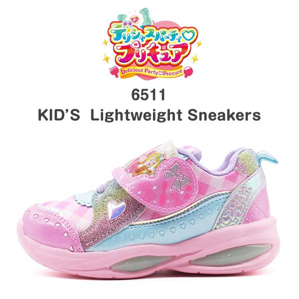 スニーカー キッズ 子供 ジュニア 靴 光る フラッシュ 軽量 軽い 女の子 可愛い キャラクター ベルトテープ 取り外し デリシャスパーティ プリキュア 6511 靴のニシムラ Paypayモール店 通販 Paypayモール