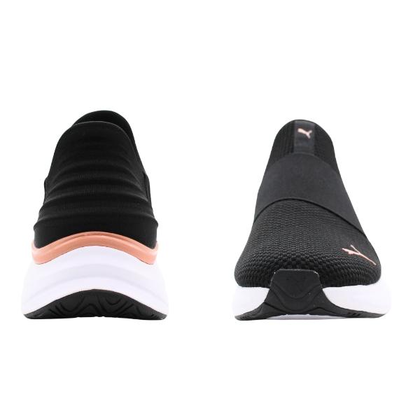 PUMA プーマ スニーカー レディース 靴 黒 ブラック 白ソール
