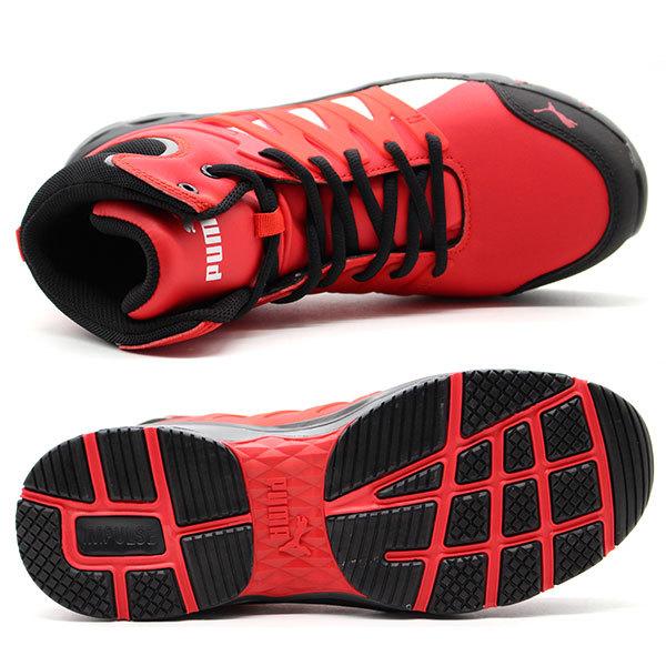 PUMA プーマ スニーカー メンズ 靴 黒 ブラック 安全靴 耐油 傷