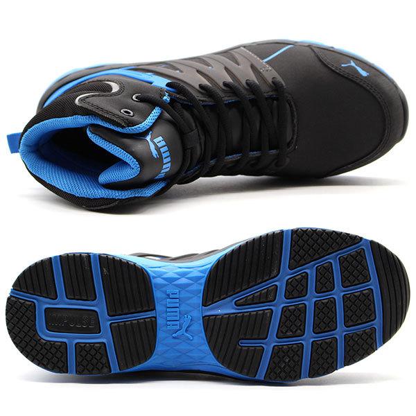 PUMA プーマ スニーカー メンズ 靴 黒 ブラック 安全靴 耐油 傷