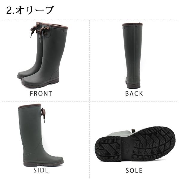 40%OFFセール レインブーツ レディース 長靴 ロング 黒 ブラック