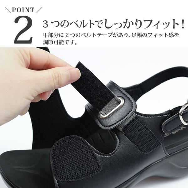 Re:getA（リゲッタ） サンダル レディース 靴 オフィス 黒 ブラック