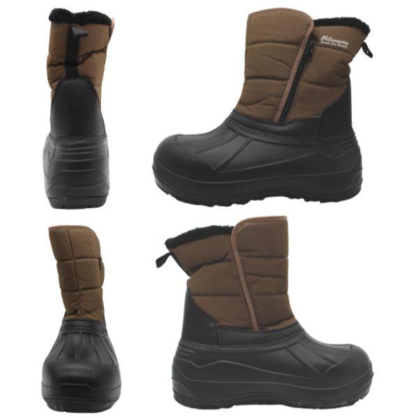 ミツウマ ブーツ メンズ 靴 スノーブーツ 黒 ブラック ブラウン 防水