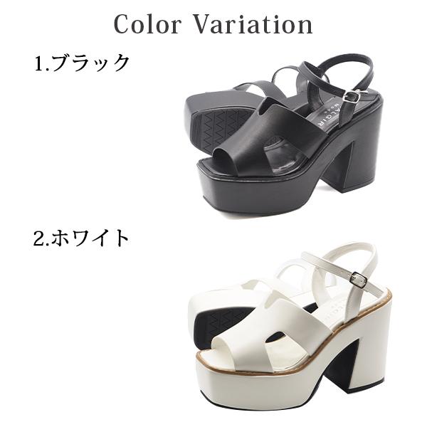 SPIRALGIRL サンダル レディース 靴 厚底 11cmヒール 黒