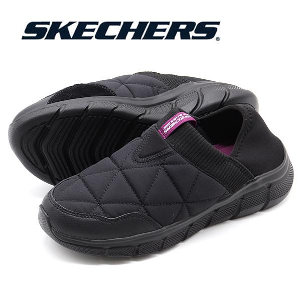 SKECHERS スニーカー レディース 靴 スリッポン 黒 ブラック