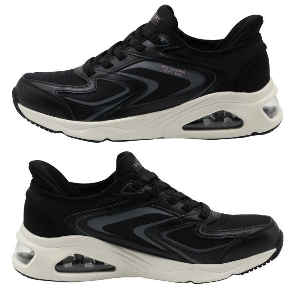 SKECHERS（スケッチャーズ） スニーカー メンズ 靴 スリッポン 黒 ブラック 白 ホワイト ハンズフリー スリップインズ 厚底 ...