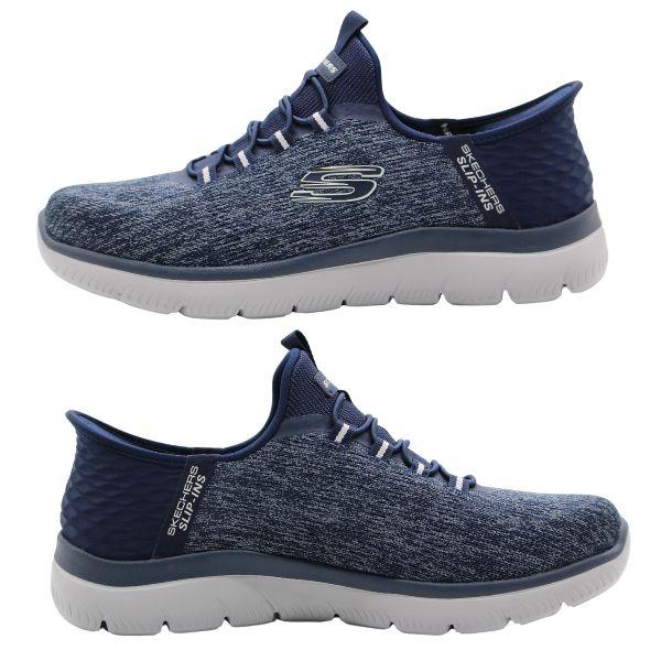 SKECHERS（スケッチャーズ） スニーカー メンズ スリッポン 黒