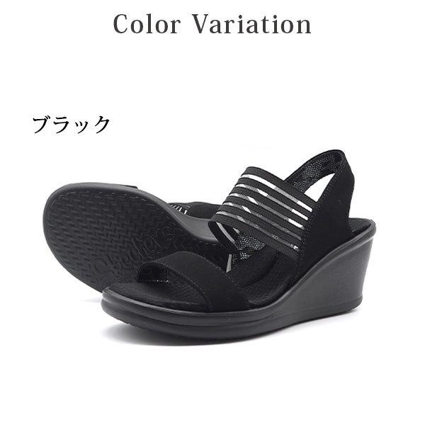SKECHERS（スケッチャーズ） サンダル レディース 靴 黒 ブラック 軽量