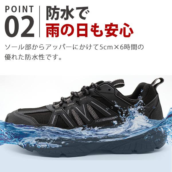 スニーカー メンズ 靴 防水 通気性 幅広 6E ワイド 軽量  黒 ブラック ダンロップ リファインド DUNLOP REFIND DU683｜kutsu-nishimura｜07