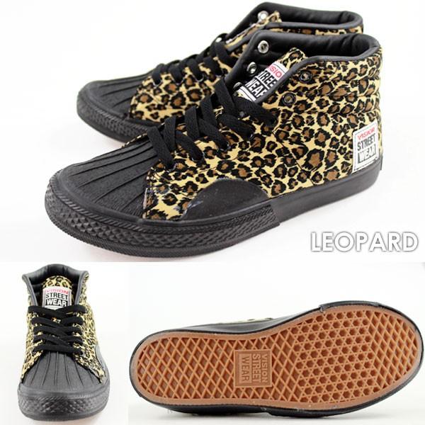 VISION STREET WEAR ヒョウ柄ハイカットスニーカー