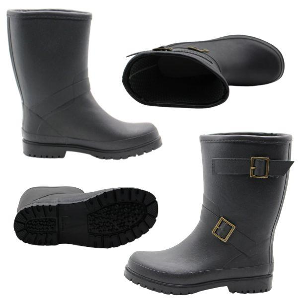 レインブーツ レディース 長靴 雨靴 黒 ブラック 防水 雨の日 雨 水 雪