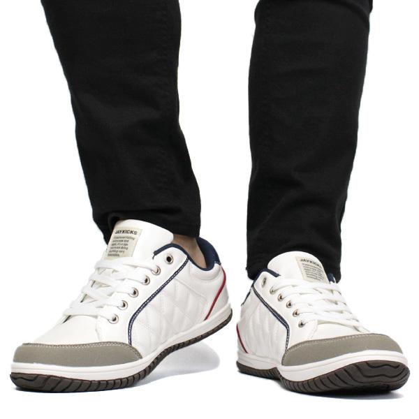 スニーカー メンズ 靴 軽量 軽いおしゃれ 白 黒 ホワイト ブラック 大きいサイズ JAYKICKS JK1312｜kutsu-nishimura｜19
