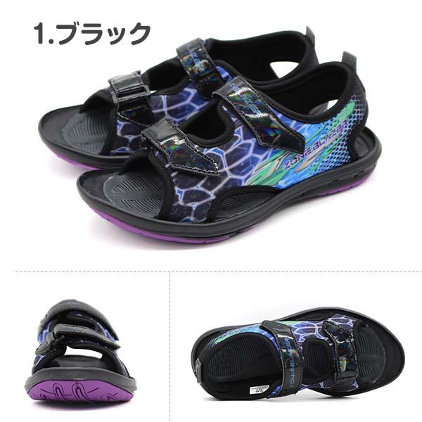 ブラック スポーツサンダル MoonStar ムーンスター サンダル キッズ ジュニア 子供 靴 黒