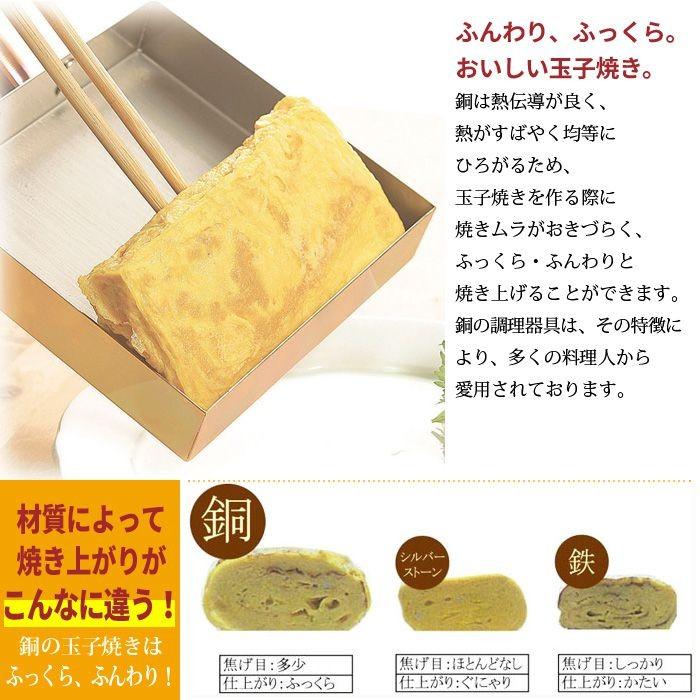 卵焼き器 銅製 15×15cm 日本製 燕三条 卵焼き フライパン 玉子焼き器