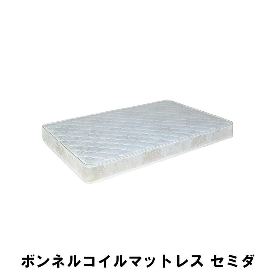 値下げ ボンネルコイルマットレス セミダブル 幅195 奥行120 高さ16.5cm 寝具 ベッド マットレス セミダブル