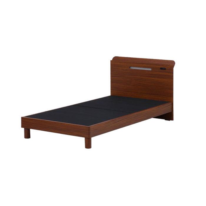 値下げ ベッドフレーム シングル ライト付きベッド 電気 電気付き