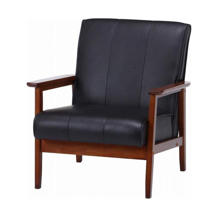 肘付き ソファ ソファー 1人掛け レザー 幅65 カフェ風 バイキャスト