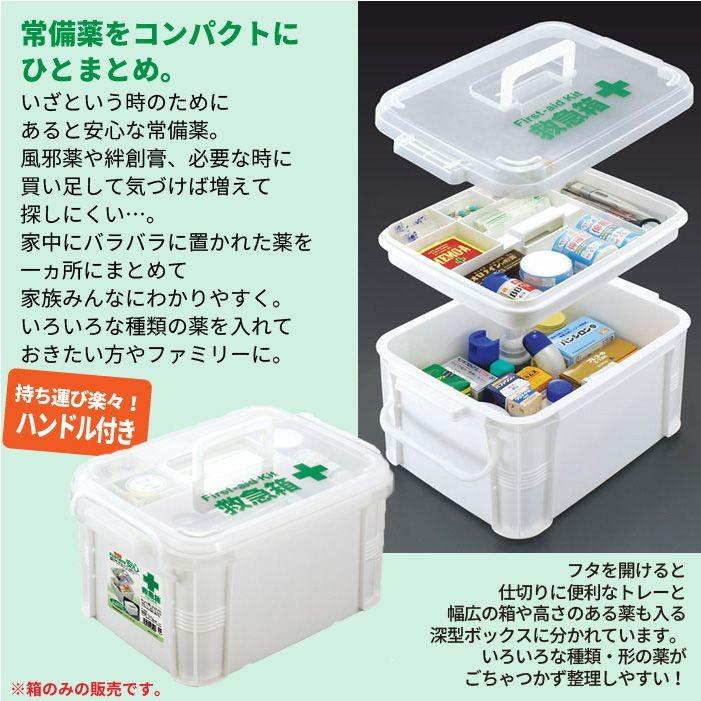 救急箱 薬箱 ※箱のみ 薬入れ 2段 救急ボックス ケガ 応急手当 包帯