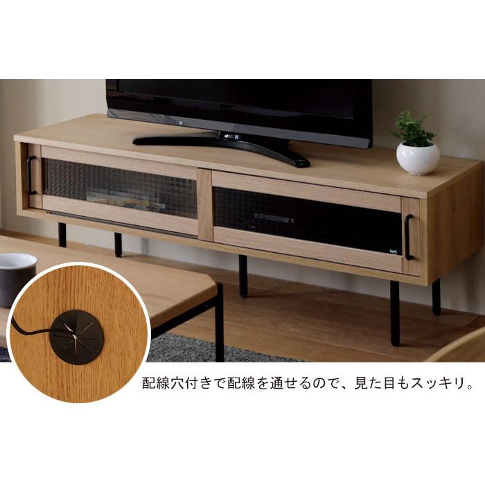 値下げ TVボード テレビボード TV台 テレビ台 幅120 すりガラス 引き戸