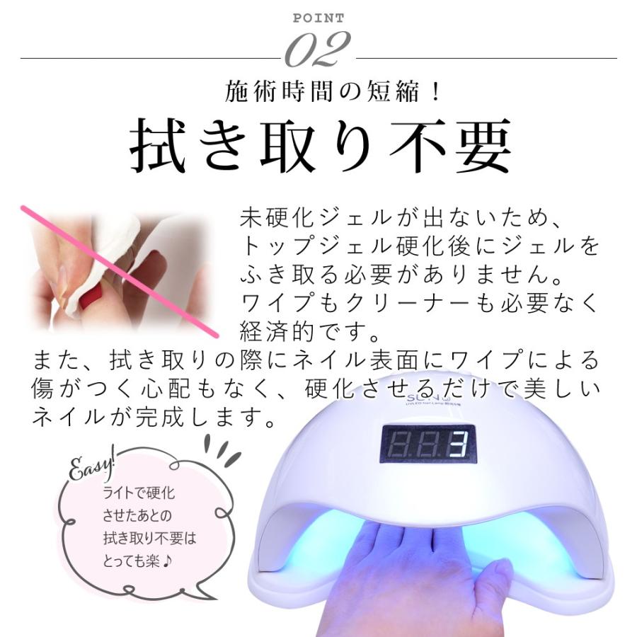 ジェルネイル ノンワイプトップジェル 15ml 1本販売 #0|kutsushitayasan|04