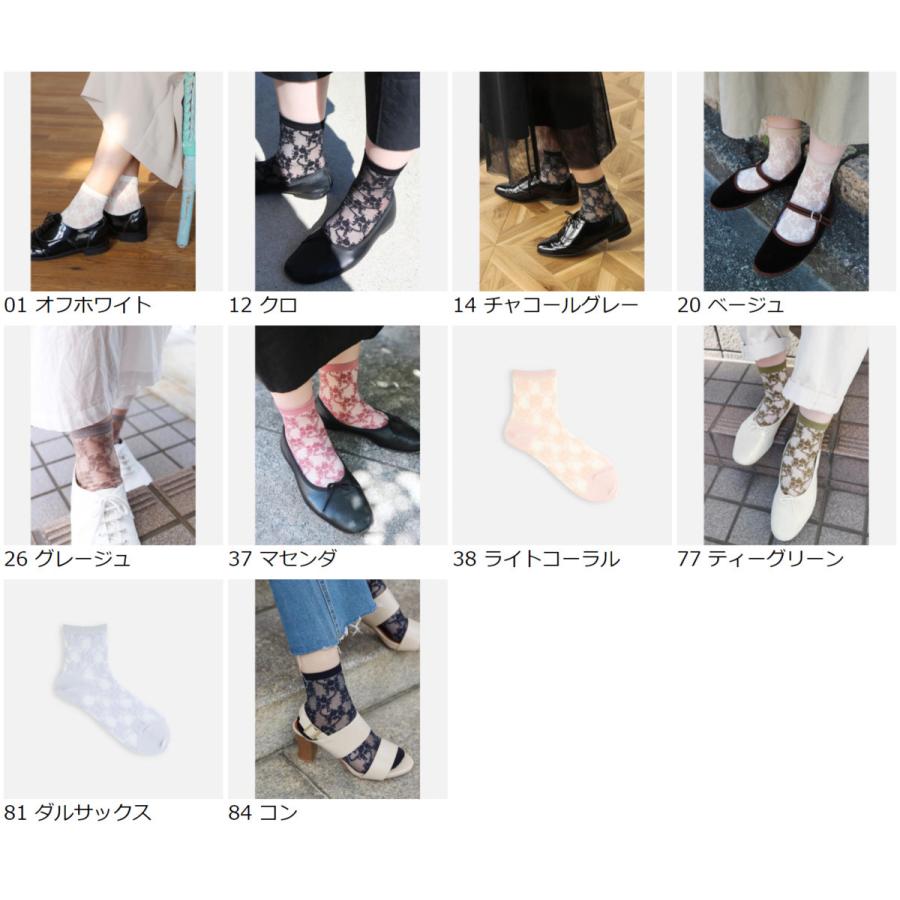 レディース 靴下 靴下屋 カタログ掲載 チュールフローラルレースショートソックス タビオ 靴下屋 Tabio Paypayモール店 通販 Paypayモール
