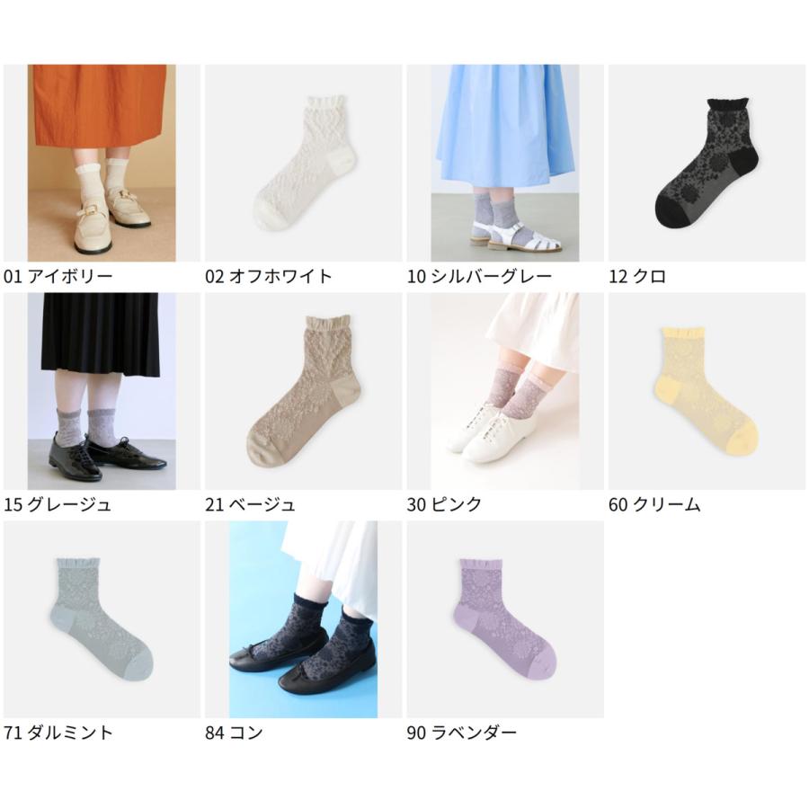 靴下屋 Newフロート 花冠 ドッ トショートソックス 靴下 タビオ Tabio